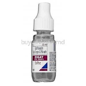 Zigat, Generic  Zymar,  Gatifloxacin 0.3% W/v Eye Drop Bottle