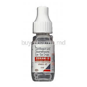 Zoxan-D,  Ciprofloxacin/ Dexamethasone 0.3% W/w / 0.1%w/w 10 Ml Eye/ Ear Drops (FDC)