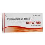 Thypil-100, Generic Synthroid, Thyroxine Sodium 100mcg Box