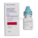Lumigan,  Bimatoprost Opthalmic Solution 0.03% 3 Ml Eye Drop (Allergan)