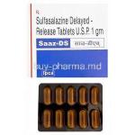 Saaz-DS, Generic Azulfidine, Sulfasalazine 1gm Delayed Release