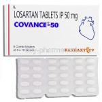 Covance, Generic Cozaar,  Losartan Potassium 50 Mg Tablet  (Ranbaxy) Box