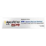 Apcalis-sx, Tadalafil Oral Jelly, Tadalafil 20 mg, 5g Oral Jelly, 7 Assorted Flavour, Ajanta Pharma, Box information, Manufacturer