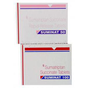 Suminat, Generic  Imitrex, Sumatriptan 50mg/ 100mg Tablet (Sun Pharma)