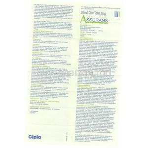 Assurans, Generic Revatio, Sildenafil 20 mg Tablet (Cipla) Patient Information sheet 2