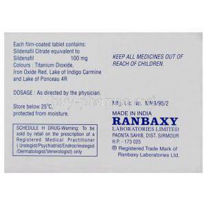 Caverta, Sildenafil Citrate box warning