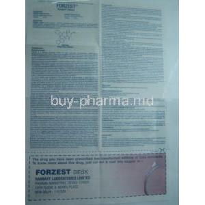 Forzest, Tadalafil 20 Mg Tablet (Ranbaxy)  Patient Information Sheet 1