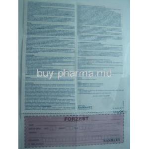 Forzest, Tadalafil 20 Mg Tablet (Ranbaxy)  Patient Information Sheet 2