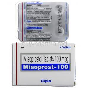 Misoprost, Generic Cytotec,  Misoprostol 100 Mcg Tablet (Cipla)