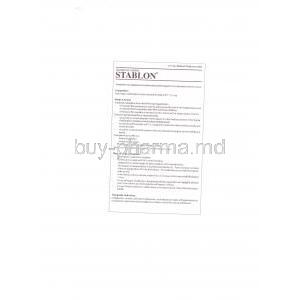 Stablon ,  Tianeptine 12.5 Mg Tablet (Serdia) Patient Information Sheet