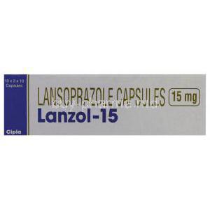 Lanzol, Generic  Prevacid,  Lansoprazole 15 Mg Capsule (Cipla) Box