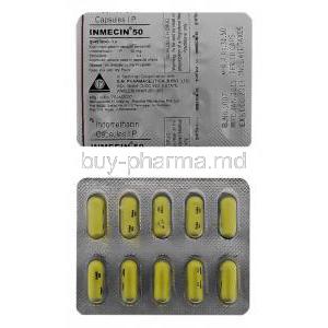 Inmecin, Generic  Indocin,  Indomethacin 50mg Capsule (E.M Pharma)