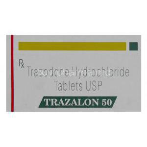 Generic Desyrel, Trazodone 50 mg box