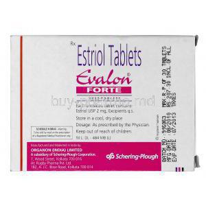 Evalon Forte, Estriol 2mg Schering Plough