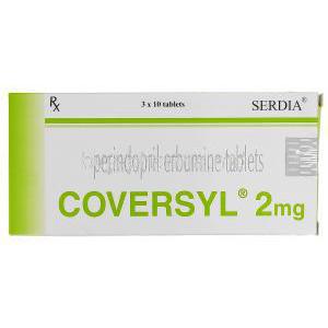 Coversyl 2, Generic Aceon, Perindopril 2 mg box