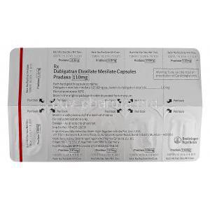 Pradaxa, Dabigatran Etexilate Mesilate 110mg blister pack information