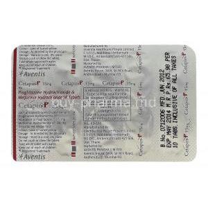 Cetapin P, Generic ACTOplus MET, Pioglitazone and Metformin 15 mg blister pack information