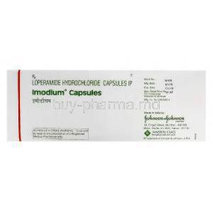 Imodium, Loperamide Hydrochloride 2mg Manufacturer