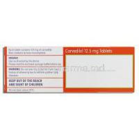 Carvedilol 12.5 mg box information