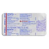 Eptus, Generic Inspra, Eplerenone 25 mg packaging
