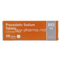 Pravastatin 20 mg box