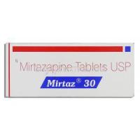 Mirtaz, Generic Remeron, Mirtazapine 30 mg box
