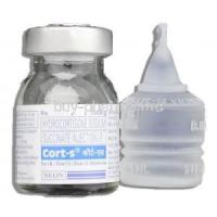 Cort-S, Hydrocortisone 100 mg Injection Vial and sterile water