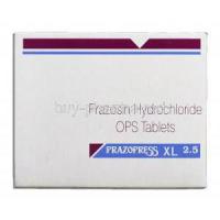 Prazopress XL 2.5, Generic Prazosin, Prazosin Hydrochloride 2.5mg tablet, box