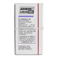 Aziwok Liquid 100, Generic Azithromycin, 15 ml Oral Suspension, box description