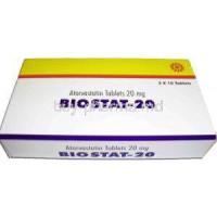 Generic Lipitor, Biostat, Atorvastatin 20 mg, box