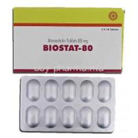 Biostat, Generic Lipitor, Atorvastatin 80 mg tablet