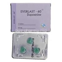 Everlast-60, Generic Priligy, Dapoxetine, 60 mg, Tablet