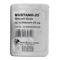 Mustang-25, Sildenafil Citrate 25mg Tablet Strip Manufacturer Sava Medica