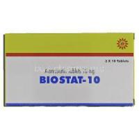 BioStat-10, Generic Lipitor, Atorvastatin, 10 mg, Box