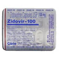 Zidovir-100, Generic Retrovir, Zidovudine, 100 mg, Strip description