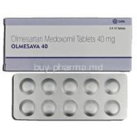 Olmesava 40, Generic Benicar, Olmesartan Medoxomil, 40 mg, Tablet