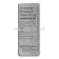 Olmesava 40, Generic Benicar, Olmesartan Medoxomil, 40 mg, Strip description