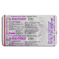 Endogest, Generic Prochieve,  Progesterone 100 Mg Soft Gelatin Capsule (Cipla) Packaging Info