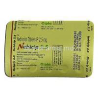 Nebicip 2point5, Generic Nebilet, Nebivolol 2point5 mg, Strip description