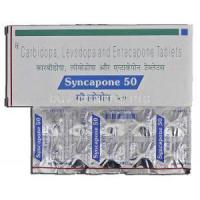 Syncapone 50, Generic Stalevo, Carbidopa, 12.5mg, Levodopa, 50mg, Entacapone, 200 mg, Tablet