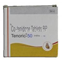 Tenoric-50, Generic Tenoretic, Atenolol, 50mg, Chlorthalidone, 12point5 mg, Box