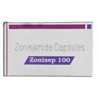 Zonisep 100, Generic Zonegran, Zonisamide, 100 mg, Box