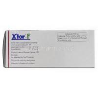 Xtor-F, Atorvastatin, 10 mg, Fenofibrate, 160 mg, Box description