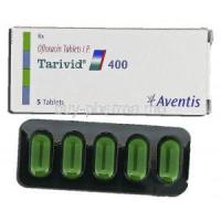 Tarivid 400, Generic Floxin, Ofloxacin, 400 mg, Tablet