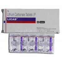 Licab, Generic Eskalith, Lithium Carbonate, 300 mg, Tablet