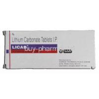 Licab, Generic Eskalith, Lithium Carbonate, 300 mg, Box