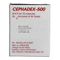 Cephadex-500, Generic Keflex, Cephalexin, 500mg, Cipla manufacturer