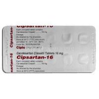 Cipsartan-16, Generic Atacand, Candesartan Cilexetil, 16mg, Strip description