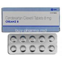 Creanz 8, Generic Atacand, Candesartan Cilexetil, Tablet