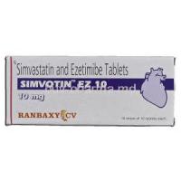 Simvotin EZ 10, Generic Vytorin, Ezetimibe and Simvastatin, 10mg, Tablet